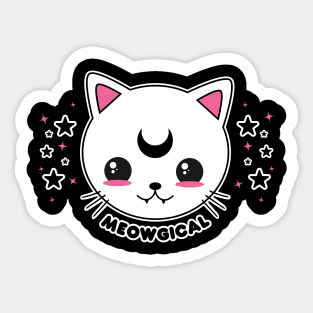 Kawaii Goth Cat Meowgical Sticker